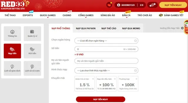 Hướng dẫn nạp tiền vào tài khoản Hubet nhanh chóng và dễ dàng - Hubet